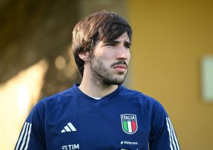 Why is Sandro Tonali not playing for Italy against England tonight?