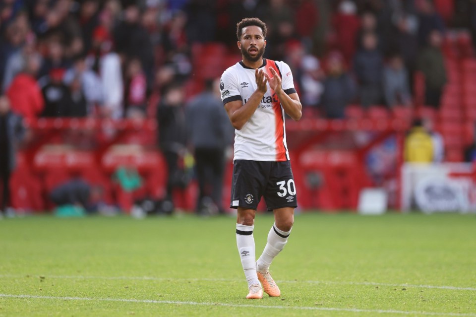 Fans shocked as former England star Andros Townsend plays with new name on back of shirt in Luton debut