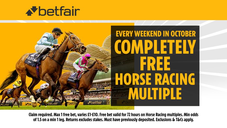 Betfair bonus: Get a completely free bet to spend on horse racing multiples this weekend