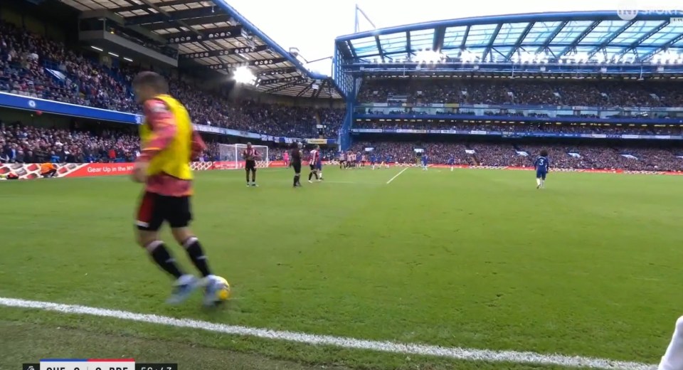 Brentford star Neal Maupay booked while WARMING UP against Chelsea as fans say ‘the s***housery is elite’