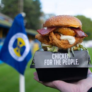 Fans say ‘I’d have to dislocate my jaw to eat that’ as mega £8 burger at non-league side leaves supporters drooling