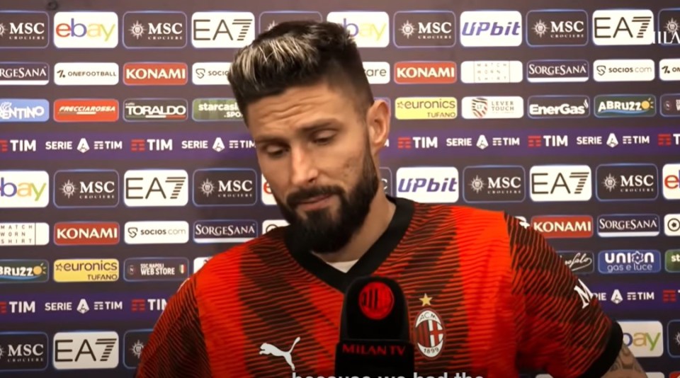 Premier League legend Olivier Giroud forced to issue grovelling apology after furious outburst at manager