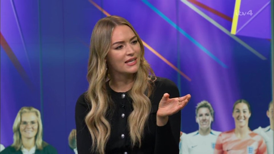 Laura Woods dazzles with leggy display in bold black outfit on ITV for Lionesses game as fans say ‘wow those stems’