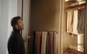 David Beckham reveals inside his tidy wardrobe as he admits organisation ‘obsession’ and plans outfits a WEEK in advance