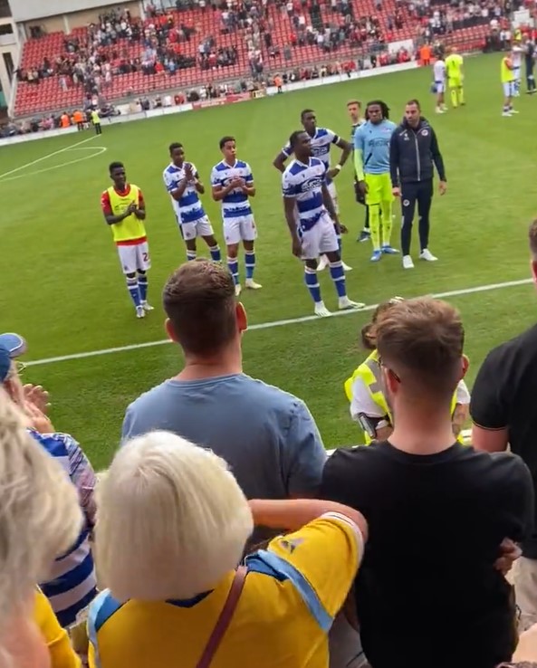 Crisis-club Reading’s players suffer barrage of abuse from fans after manager makes them stand in front of fuming crowd