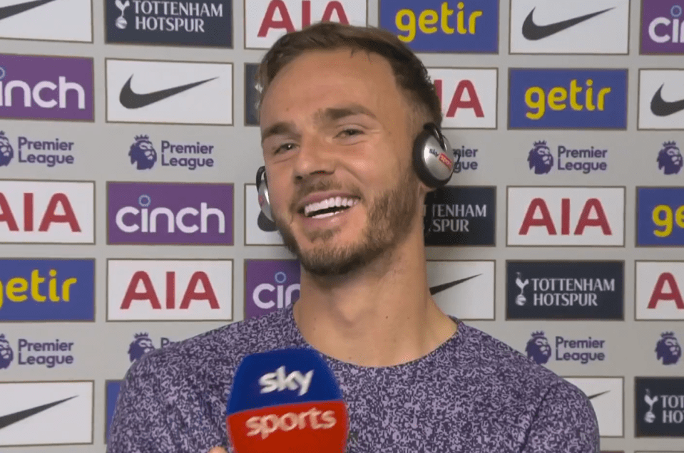 Sky Sports forced to apologise to James Maddison after interference in interview and Spurs star has the perfect response