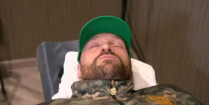 Tyson Fury takes a NAP in dressing room moments after being given police escort to Francis Ngannou fight venue