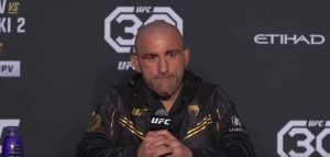 Alexander Volkanovski in tears and has to pause mid-sentence as he opens up on mental health struggles before UFC 294