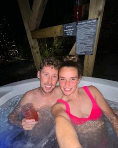 England star Ella Toone strips to bikini in hot tub as she enjoys loved-up break with boyfriend Joe Bunney for his 30th