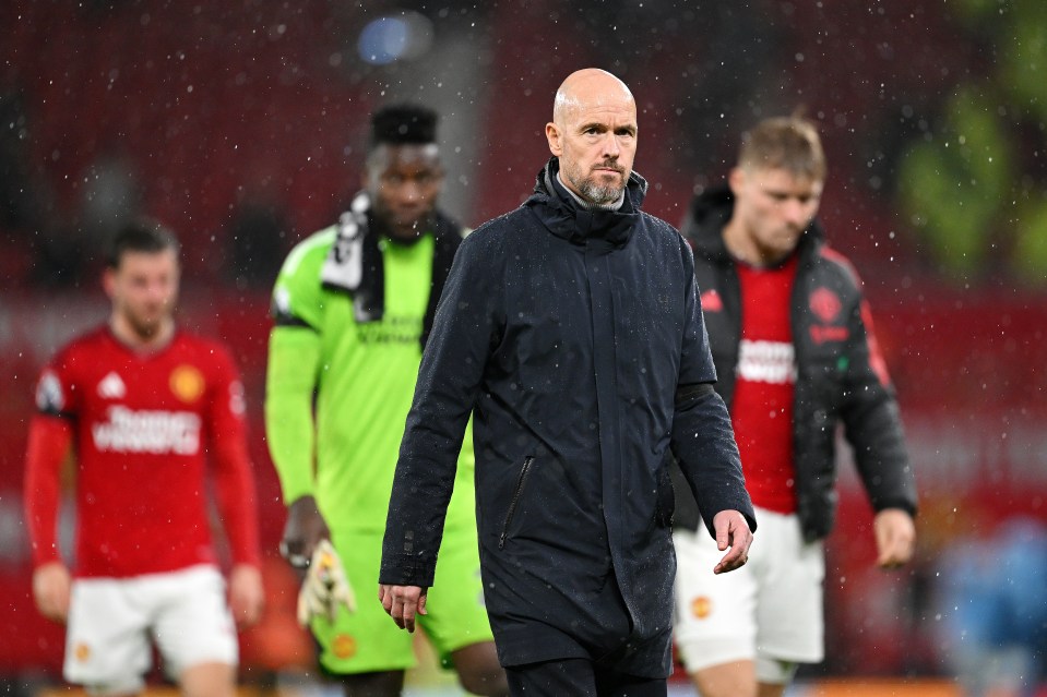 Fuming Erik ten Hag ordered Man Utd flops to sit in SILENCE and listen to Man City’s celebrations after derby mauling