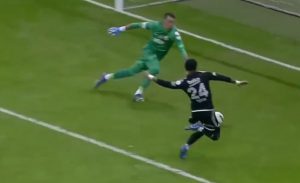 Fans praise goalkeeper’s incredible injury-saving gesture as they say ‘humanity at its finest’