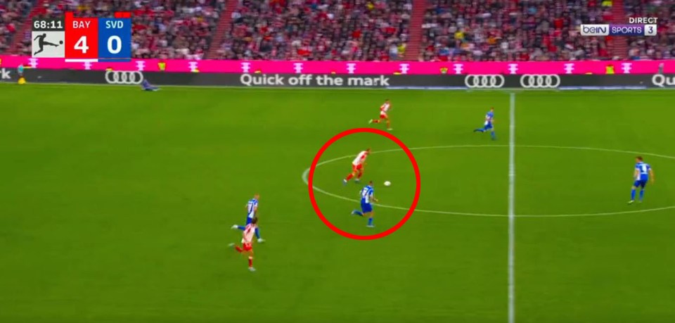 Harry Kane scores ridiculous effort from inside OWN HALF as fans call it ‘craziest goal I’ve seen’ in bonkers Bayern win