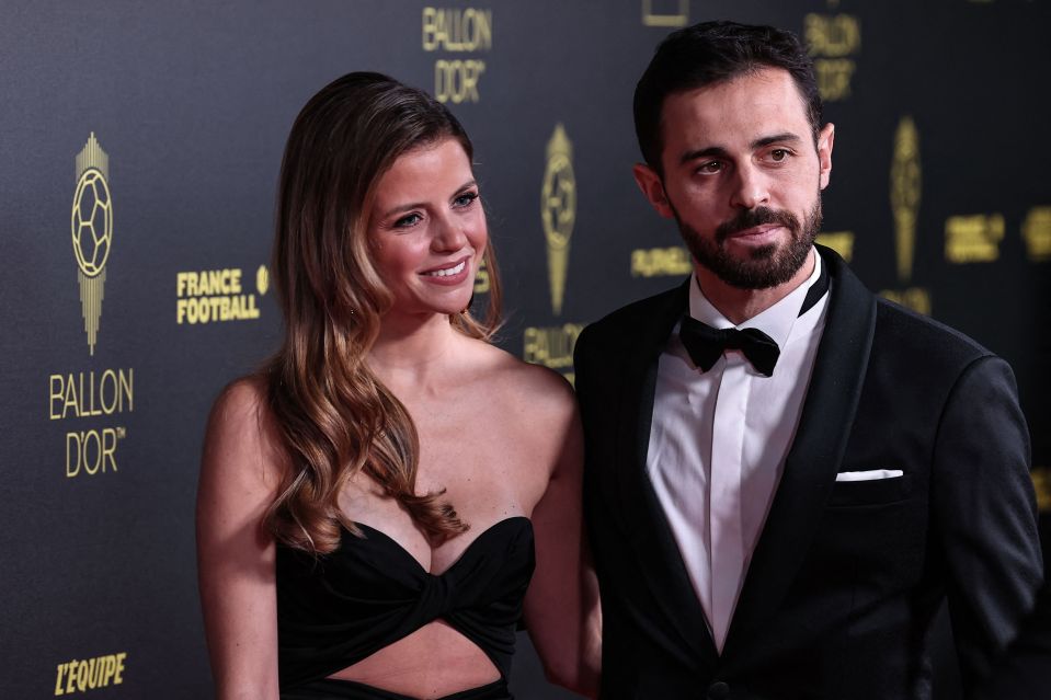 Bernardo Silva’s wife Ines joins no bra club for Ballon d’Or ceremony as awestruck fans say she looks ‘so beautiful’