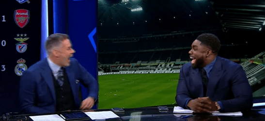 Thierry Henry looks stunned and gasps ‘did you just say that live on TV?’ after Richards’ description of club’s fanbase