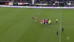 Ex-Netherlands striker Bas Dost collapses on pitch in horror health scare during Eredivisie clash with AZ Alkmaar