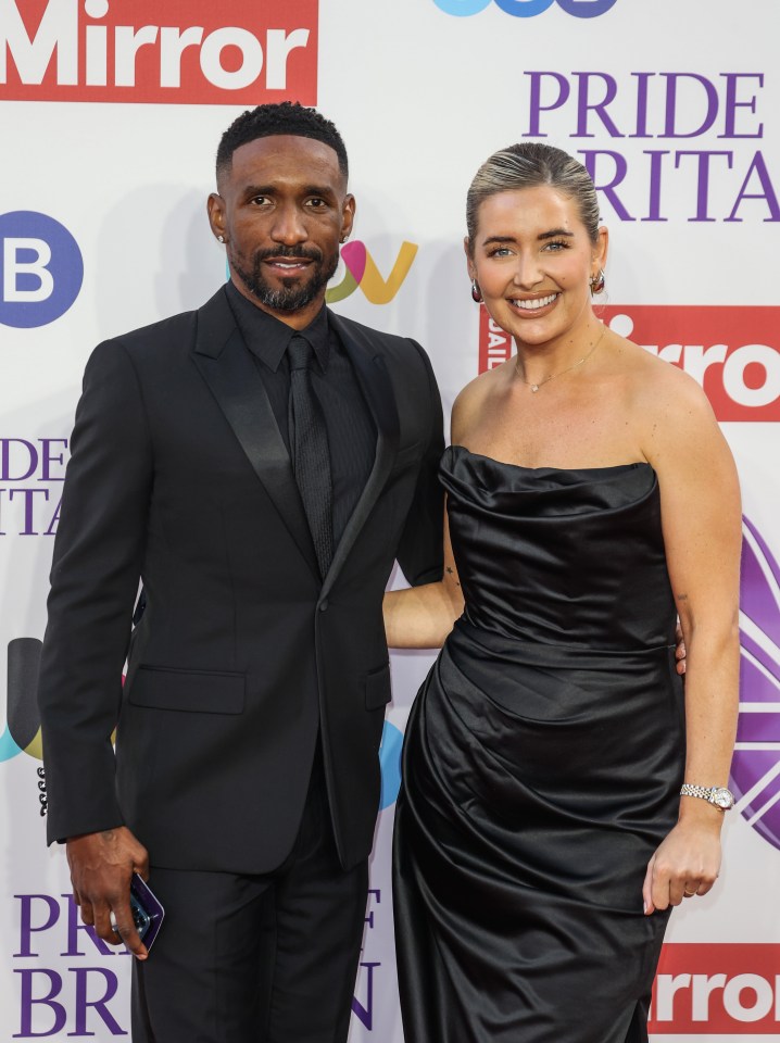 Jermain Defoe poses with girlfriend Alisha on red carpet at Pride of Britain Awards – despite links to wedding planner