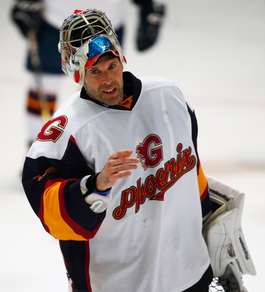 Chelsea legend Petr Cech wins man of the match for ice hockey team after making whopping 62 SAVES in close win