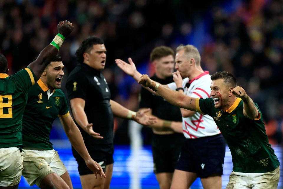 Fans claim Rugby World Cup is ‘rigged’ as history is made in chaotic New Zealand vs South Africa final