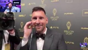 Lionel Messi calls Twitch streamer ‘son of a b****’ in brilliantly awkward exchange on Ballon d’Or red carpet