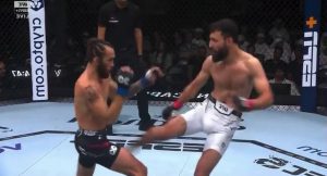 UFC star’s testicles ‘swell to size of SATSUMAS’ after ref accuses him of faking injury in bizarre 10-second exchange