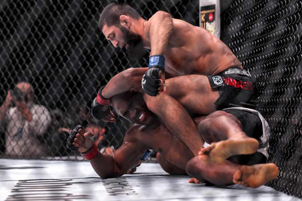 UFC 294: Khamzat Chimaev edges bloodied Kamaru Usman in three-round barnburner to earn middleweight title fight