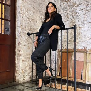 ‘Gorgeous’ TNT Sports presenter Reshmin Chowdhury wows fans in daring all-black outfit with leather trousers and heels