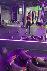 Alex Scott shows off toned abs in ripped gym selfie days after stunning see-through outfit with girlfriend Jess Glynne