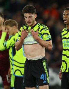 Arsenal fans’ sarcastic Declan Rice chant comes back to haunt them as West Ham rip Gunners to shreds in Carabao Cup