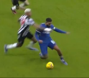 Newcastle star Joelinton ‘clotheslines’ Reece James before Chelsea captain brutally trolls Jason Tindall