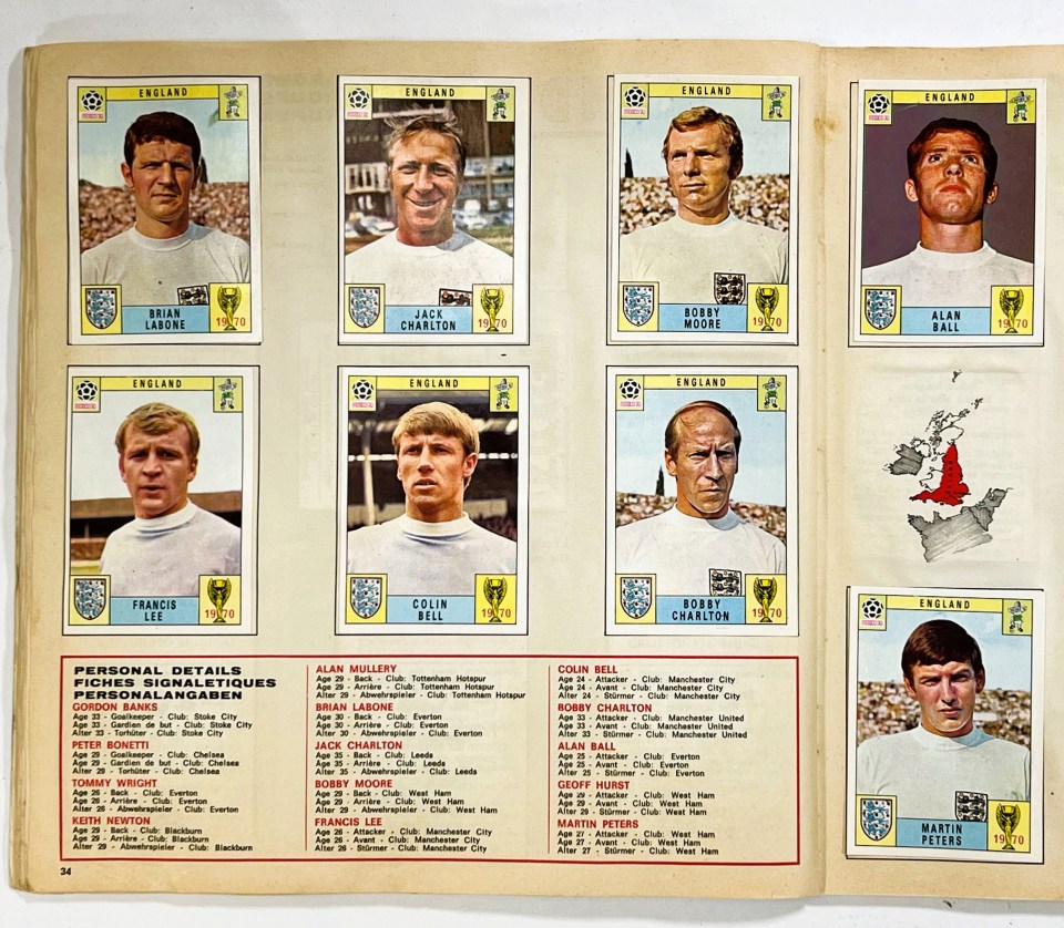 Rare copy of Panini 1970 World Cup sticker album could fetch £1,800 at auction – is there one in your loft?