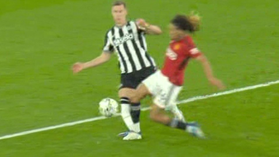 Fans reckon Gary Neville ‘HATES Man Utd’ after he demands Hannibal Mejbri be sent off ‘100 times’ after shocking tackle