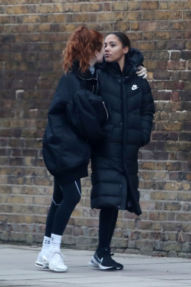 Alex Scott and Jess Glynne finally confirm romance as they’re spotting kissing in very public display of affection