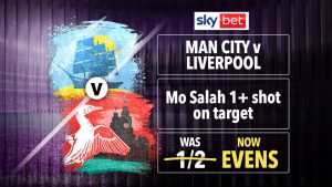 Man City vs Liverpool: Get Salah at EVENS for a shot on target with Sky Bet, plus claim £40 in free bets