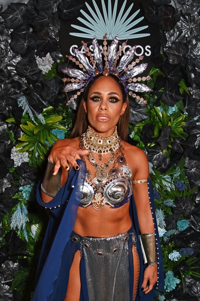 Alex Scott stuns in second Halloween outfit as she flashes the flesh at glamorous bash with Jess Glynne