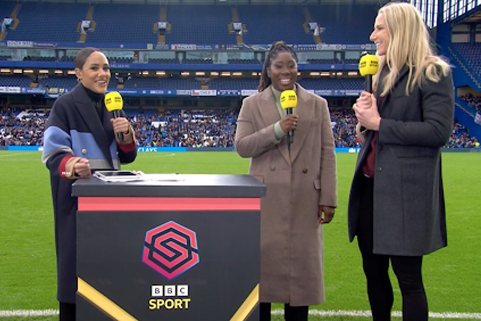 Alex Scott responds as fans say they are ‘in love’ with her outfit as she oozes style live on BBC for WSL