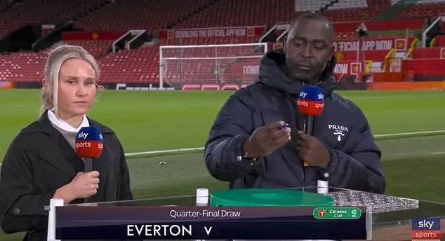 Fans in hysterics at Man Utd icon Andy Cole’s blunder during live Carabao Cup draw and joke it made it ‘worth the wait’