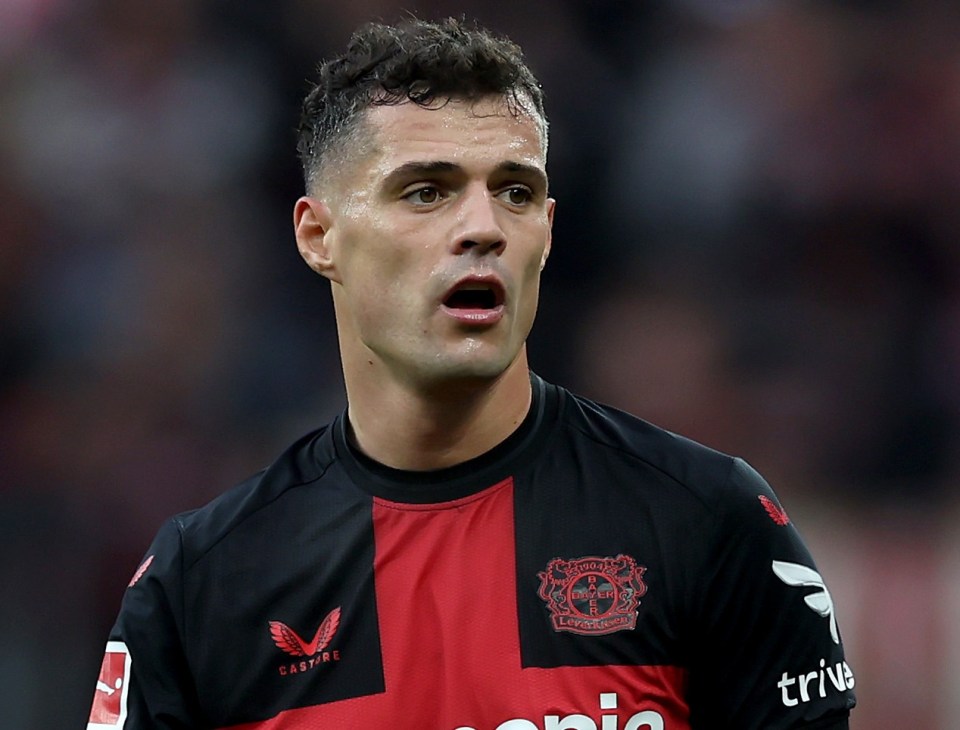 Ex-Arsenal ace Granit Xhaka shining in new role under Premier League icon as shock stat shows midfielder best in Europe