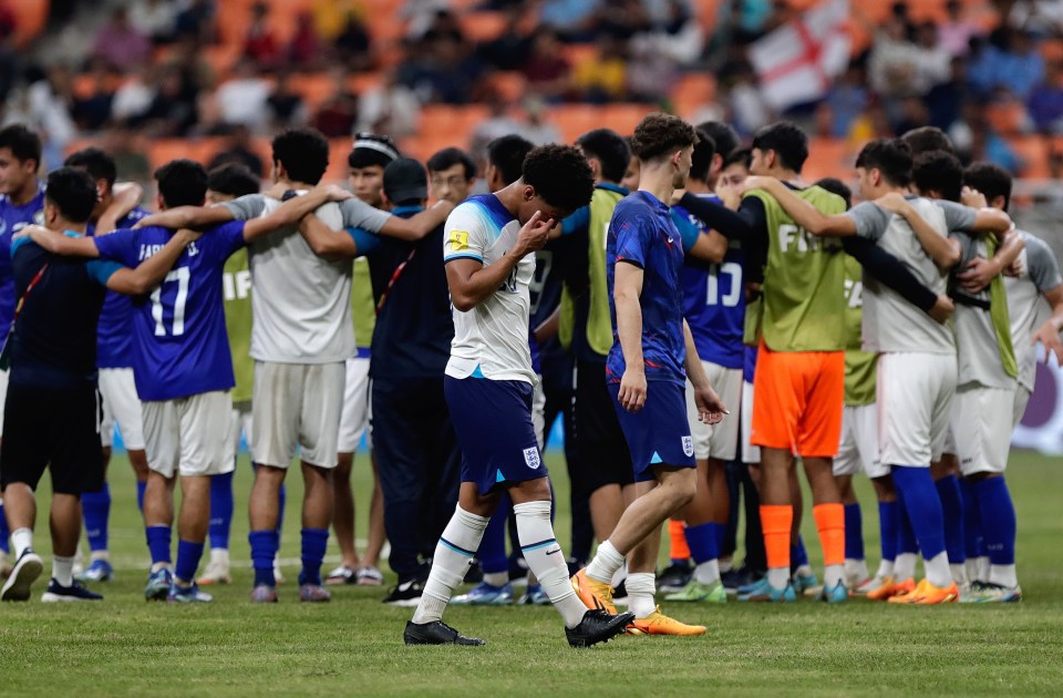 England Under-17s CRASH OUT of World Cup after shock 2-1 defeat to Uzbekistan as fans say ‘the future isn’t bright’