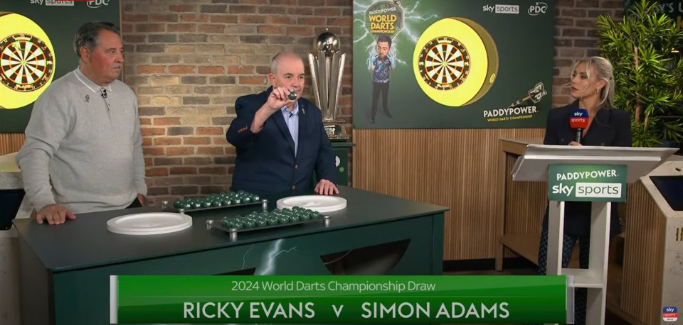 Fans say World Darts Championship draw is ‘fixed’ as Sky Sports host is forced to apologise live on air for ‘mistake’