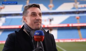 Gary Neville forced to apologise live on air for ‘unprofessionalism’ on Sky Sports before Man City vs Liverpool