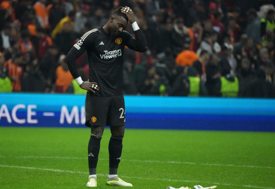 Man Utd fans heartbroken as they spot ‘lonely’ Onana’s reaction at full-time after clangers cost Red Devils