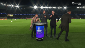 Jermaine Jenas threatens to WALK OFF TNT Sports set live on TV after Laura Woods’ brutal comment