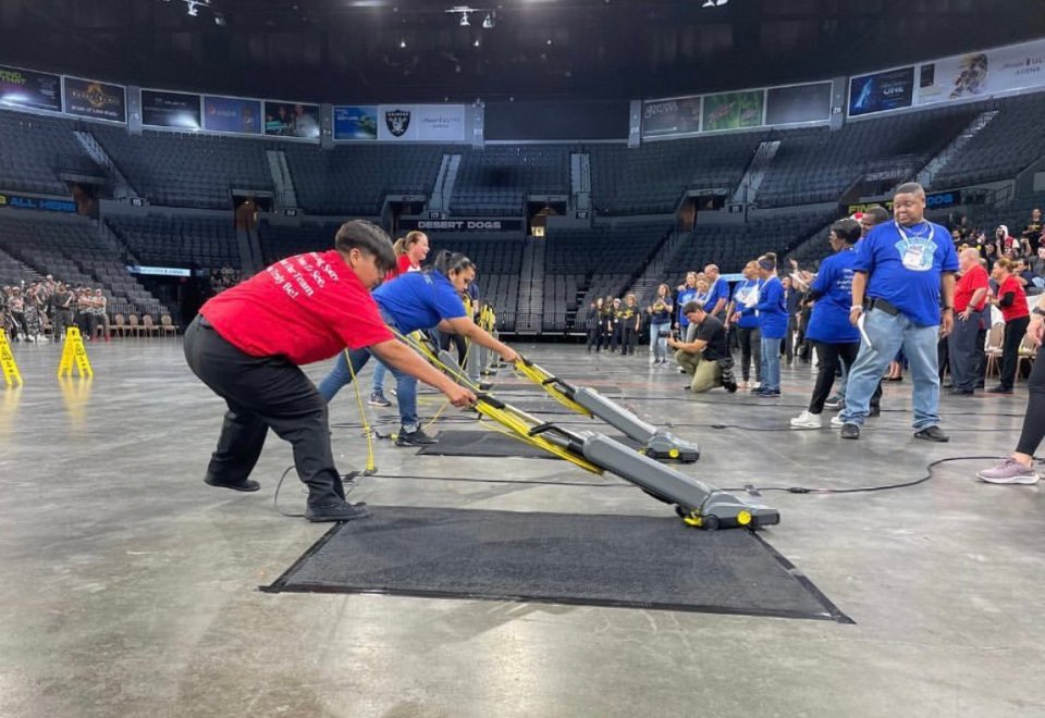 Inside the Housekeeping Olympics where contestants battle for gold medals with brooms, vacuums and making beds