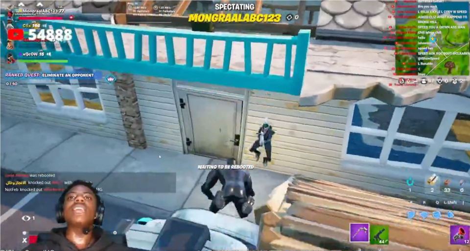 YouTuber IShowSpeed screams ‘f*** you Harvey Barnes’ as he dies on Fortnite to ‘three Newcastle stars’