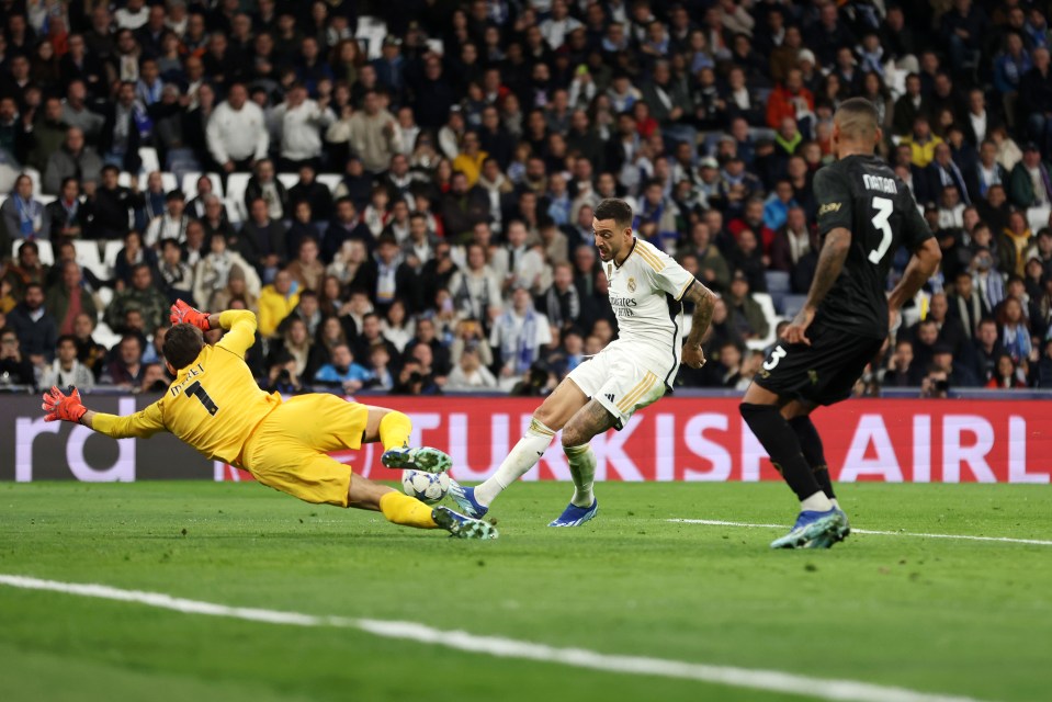 Real Madrid star Joselu bizarrely APOLOGISES to fans after scoring against Napoli in Champions League