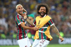 Real Madrid icon Marcelo breaks down in tears after helping boyhood club Fluminense win Copa Libertadores for first time