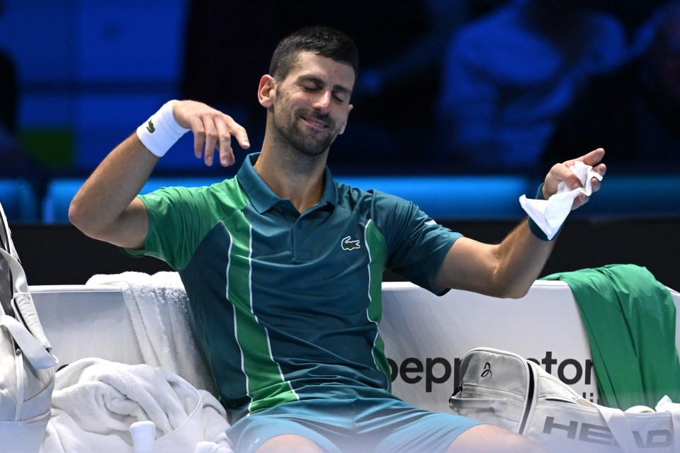 Novak Djokovic sarcastically conducts booing fans at ATP Tour Finals as world No1 loses first match since Wimbledon