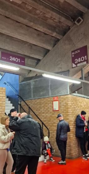 Fans slam Man Utd ‘s*** show’ as part of Old Trafford’s concrete roof crumbles and falls on fans during derby clash