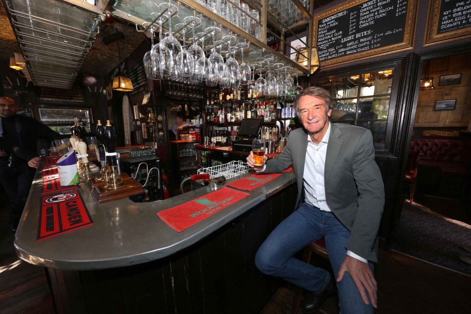 Inside Sir Jim Ratcliffe’s historic haunted pub where drinkers stick money on the ceiling for ghost of murdered soldier