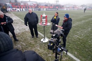 ‘Superhuman’ Alex Scott braves Baltic conditions before Alfreton’s FA Cup clash with Walsall is postponed